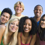 Group of friends outside