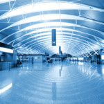 modern international airport terminal in shanghai pudong